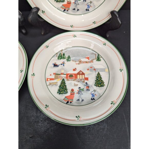 Sango 3900 Silent Night 6 1/2" Saucer Set of 4 by Joan Luntz Replacement - Picture 5 of 9